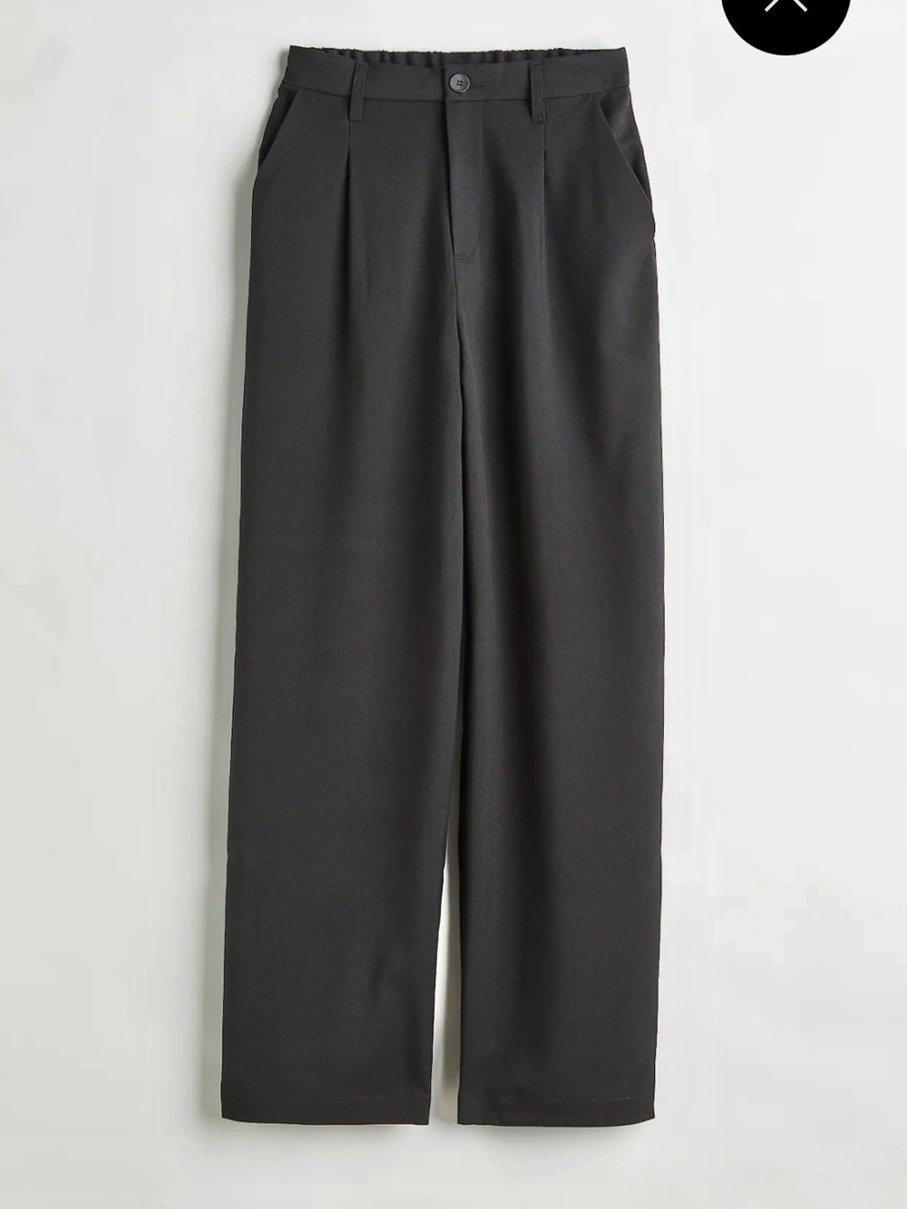 H&M Grey Straight Wider Leg Trouser Pants